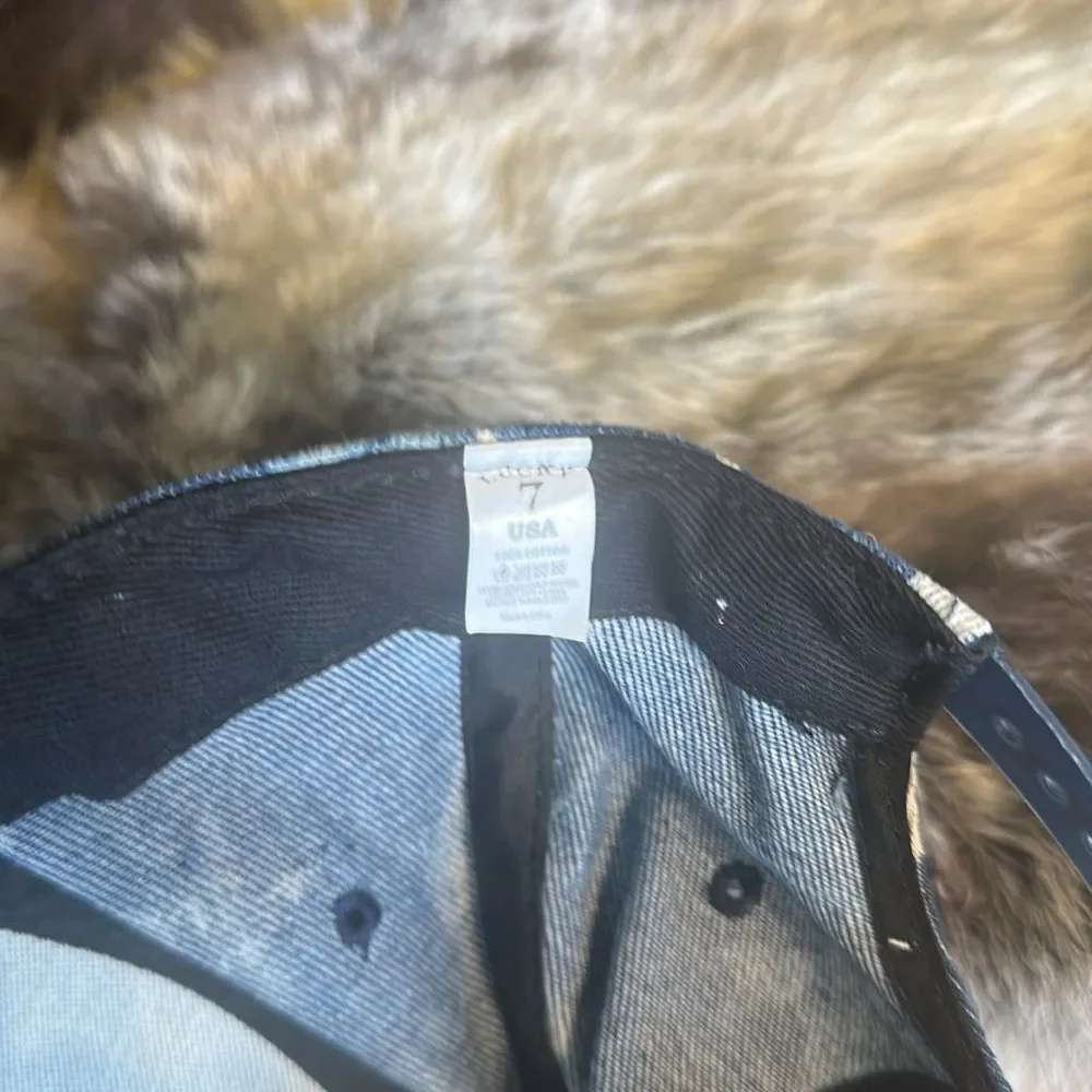 Lucky 7 Blue Denim Cap with Black Accents NWOT (4420) OS